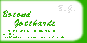 botond gotthardt business card